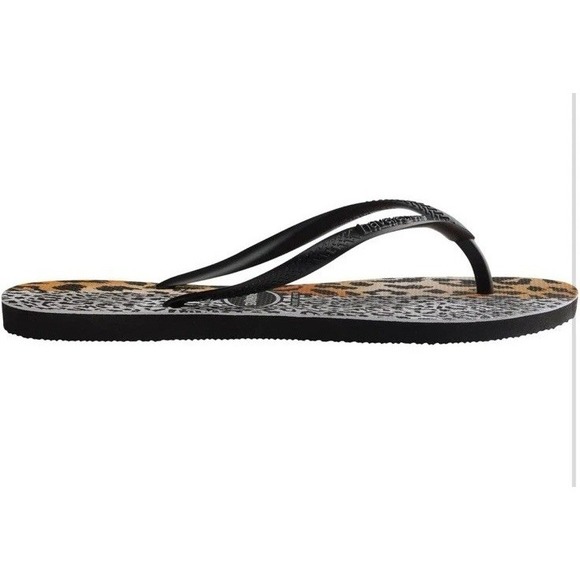 Havaianas Youth 13C/1Y Flip Flops Leopard Print Slim Mixed Print NWT - Picture 2 of 4